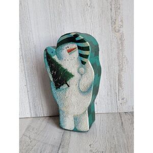Green snowman paper gift box Xmas home decor tree